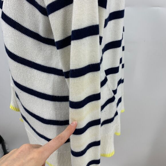 Splendid Striped Sweater Womens M Medium 5% Cashmere Blend Drop Shoulder *READ - Picture 9 of 16